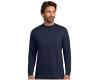 Hanes <b>LONG SLEEVE</b> Beefy-T 100% Cotton T-Shirt - Navy